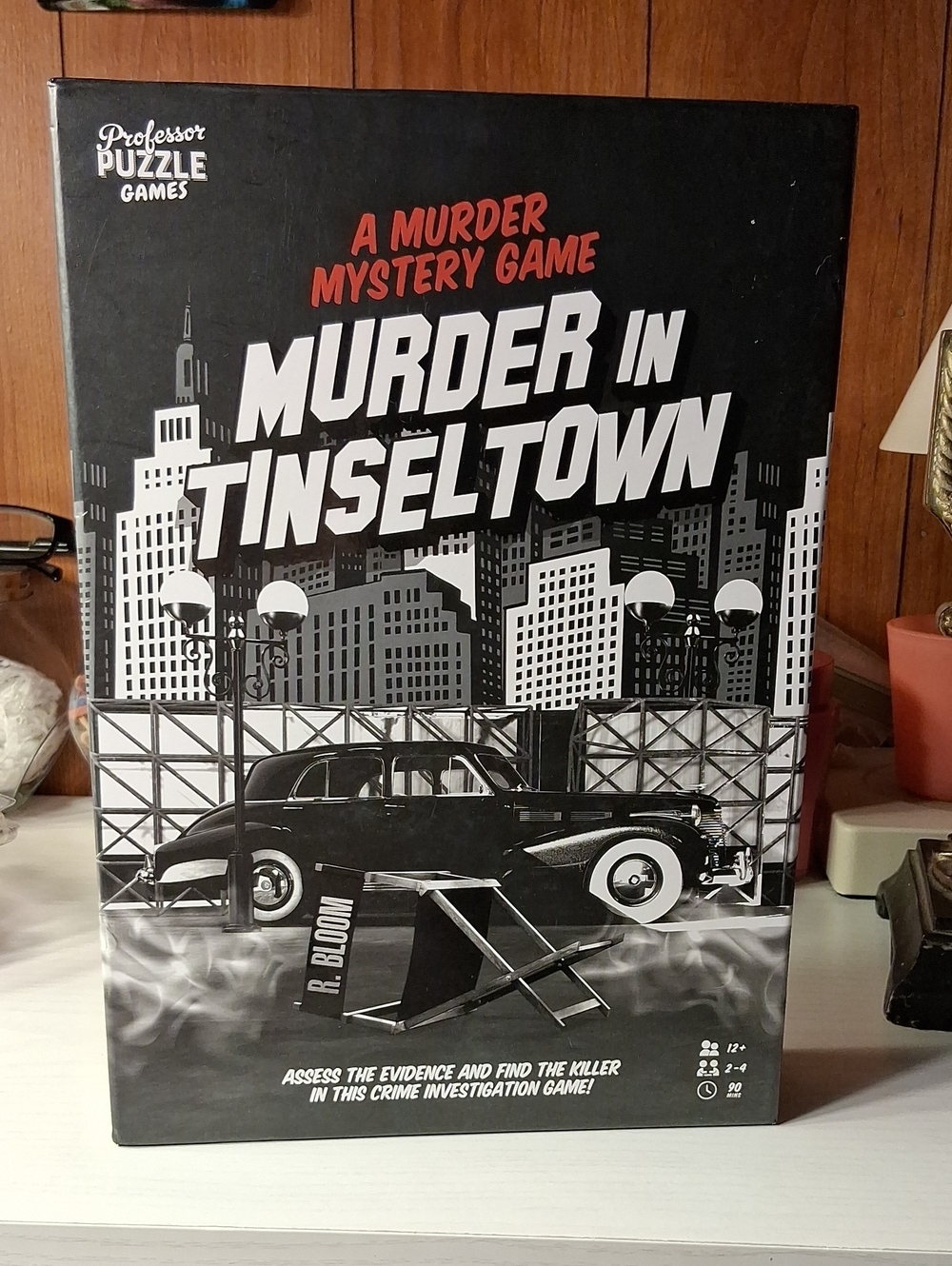 Professor Puzzle Games Murder in Tinseltown Mystery Game - Black